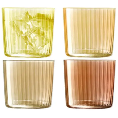 Gems Amber-Tinted Tumbler Set – 4-Pack 1