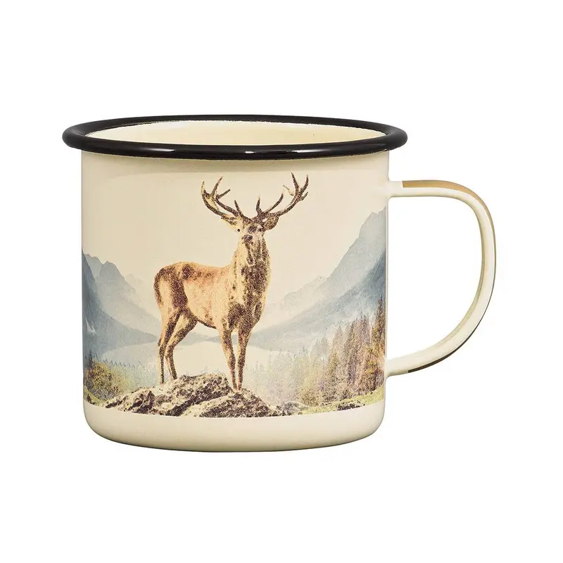 Gentlemen'S Hardware Enamel Mug – Deer Design, 500Ml 1