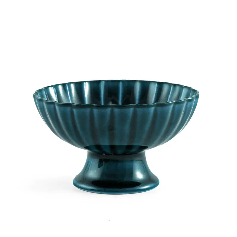 Giyaman Daisy Blue Glossy Dessert Bowl – 8.5 Oz / 4.5" Diameter 1