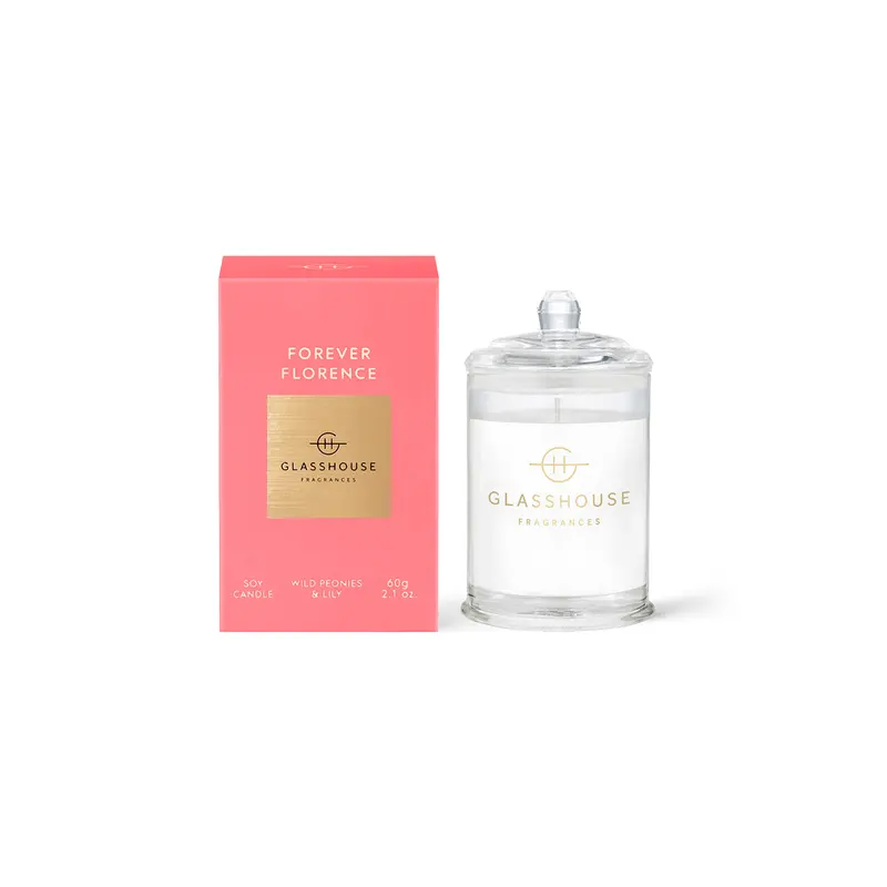 Glasshouse Fragrances Forever Florence Compact Candle – 60G Elegant Scent 1