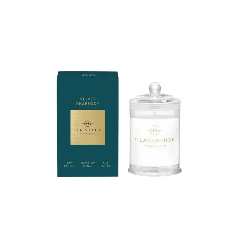 Glasshouse Velvet Rhapsody Scented Candle – 60G Luxury Fragrance 1