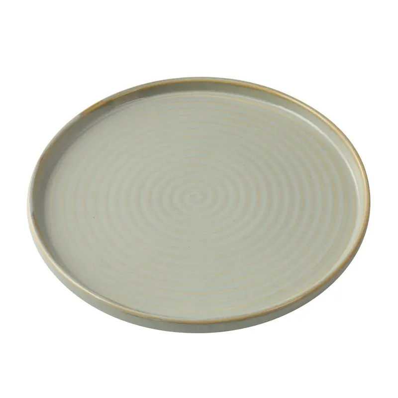 Golden Coast Elegant Rimmed Dinner Plate – 9-Inch Diameter 1