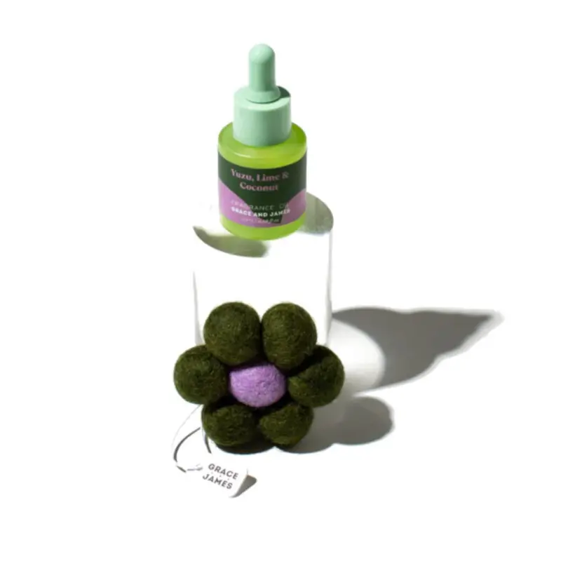 Grace & James Bloom Yuzu, Lime & Coconut Felt Air Freshener – 20Ml 1