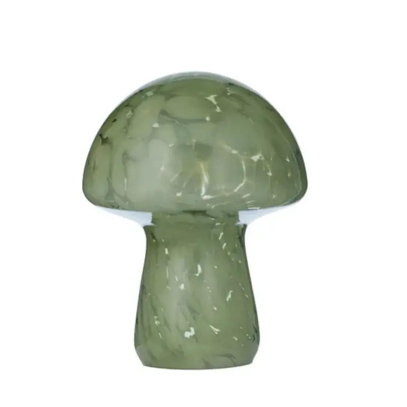 Green Mushroom-Shaped Led Table Lamp – 17 X 21Cm Glass Design 1