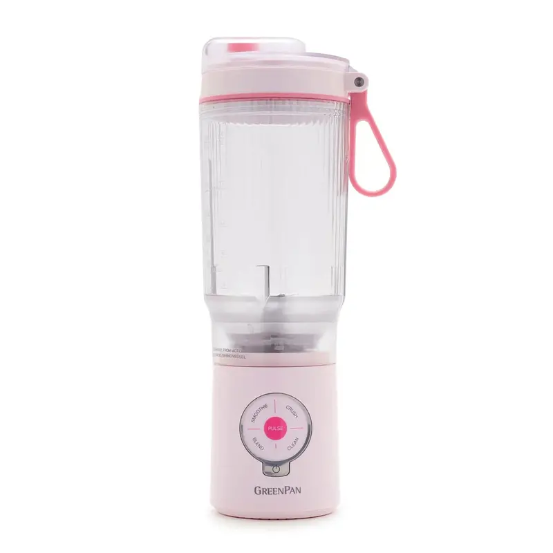 Greenpan Spin & Go Portable Blender – Pink Cordless Rechargeable Smoothie Maker 1