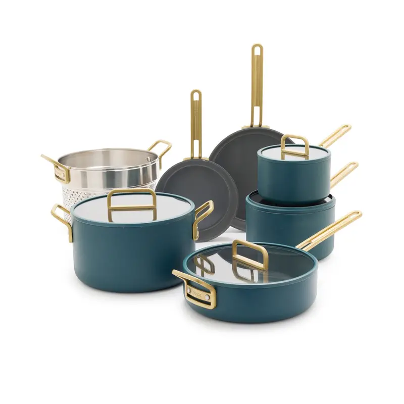 Greenpan Stanley Tucci 7-Piece Ceramic Nonstick Cookware Set – Teal 1