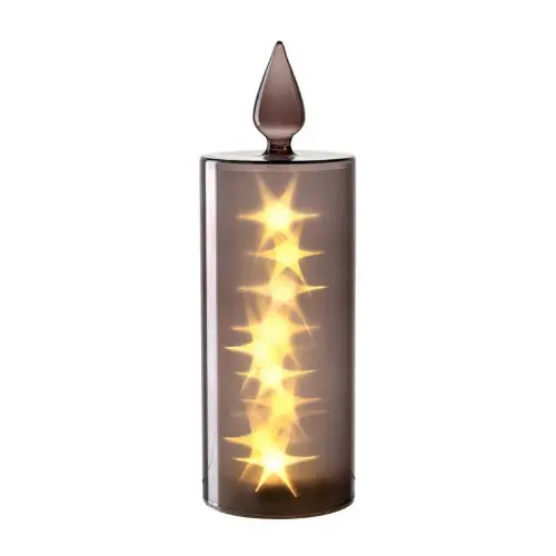 Grey Capanna Led Candle – 27Cm Tall Flickering Flame Effect 1