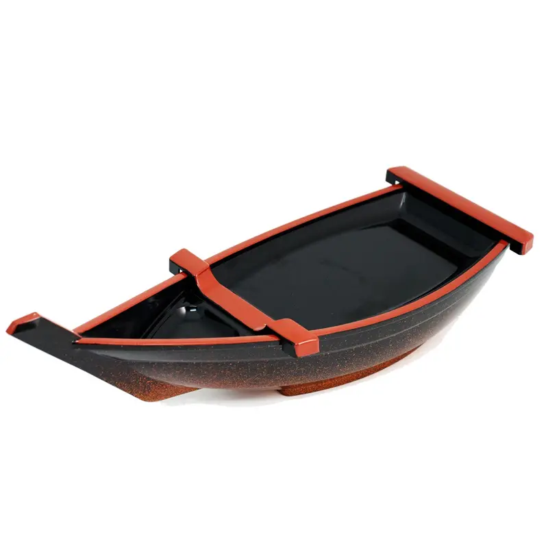 Handcrafted Resin-Lacquered Sushi Serving Boat – Elegant Wooden Vessel 1