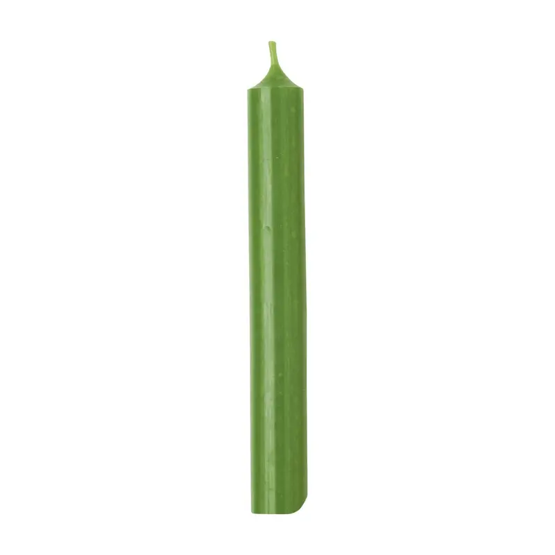 Ideal Home Grass Green Cylinder Dinner Candle – 18Cm Lively Pillar Style 1