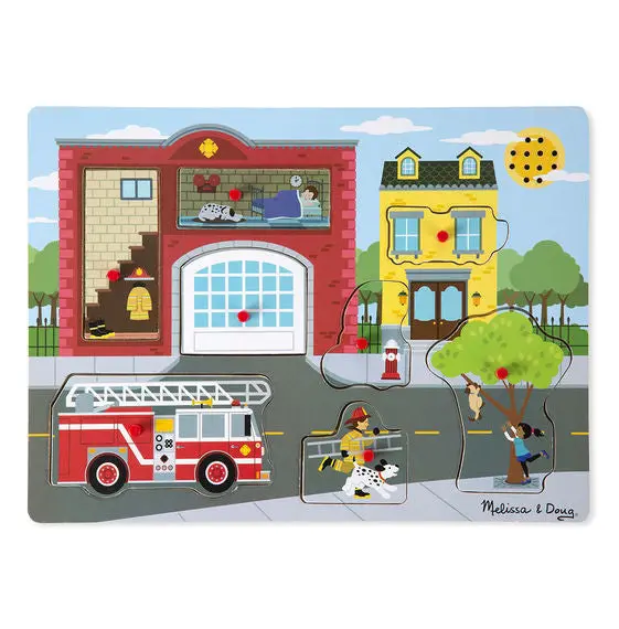 Interactive Sound Puzzle: Fire Station Adventure – Sensory Learning Toy 1