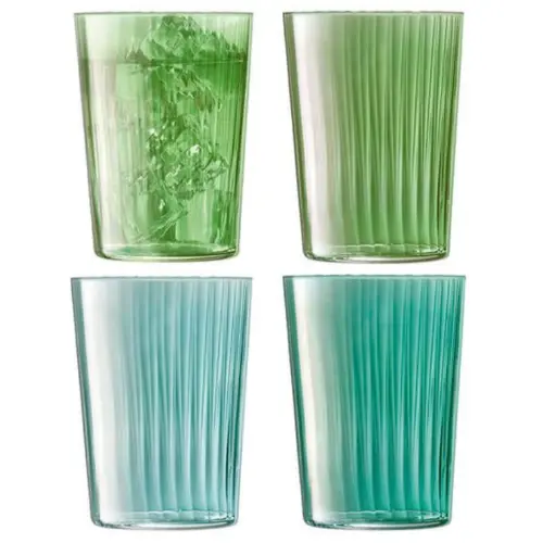 Jade-Colored Gems Longdrink Tumbler Set (4 Pcs) 1
