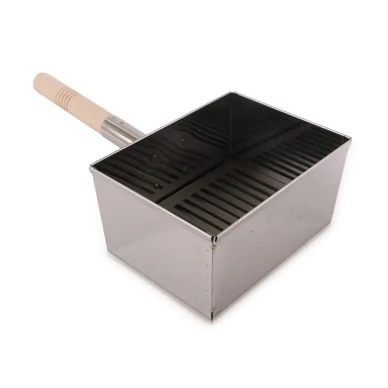 Kanda Hiokoshi Fire Starter Pot – Stainless Steel Body With Cast Iron Grate (9" × 6.9") 1
