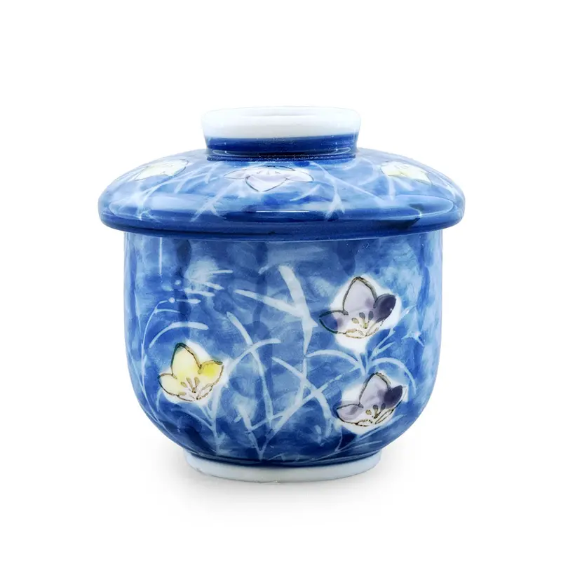 Kikyo Bellflower-Designed Chawanmushi Steaming Cup (8 Fl Oz) 1