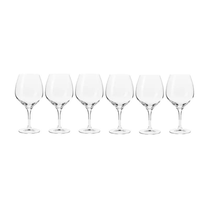 Krosno Harmony Set Of 6 Pinot Noir Wine Glasses – 600Ml Capacity Each 1