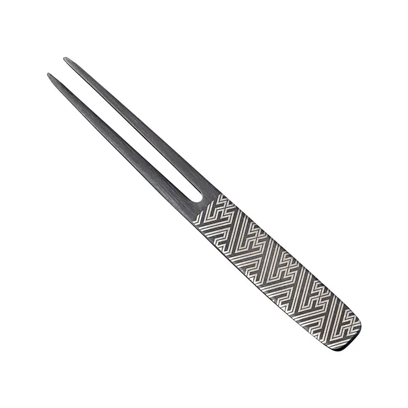 Kurosanka Stainless Steel Appetizer Picks – Sayagata Pattern Design 1