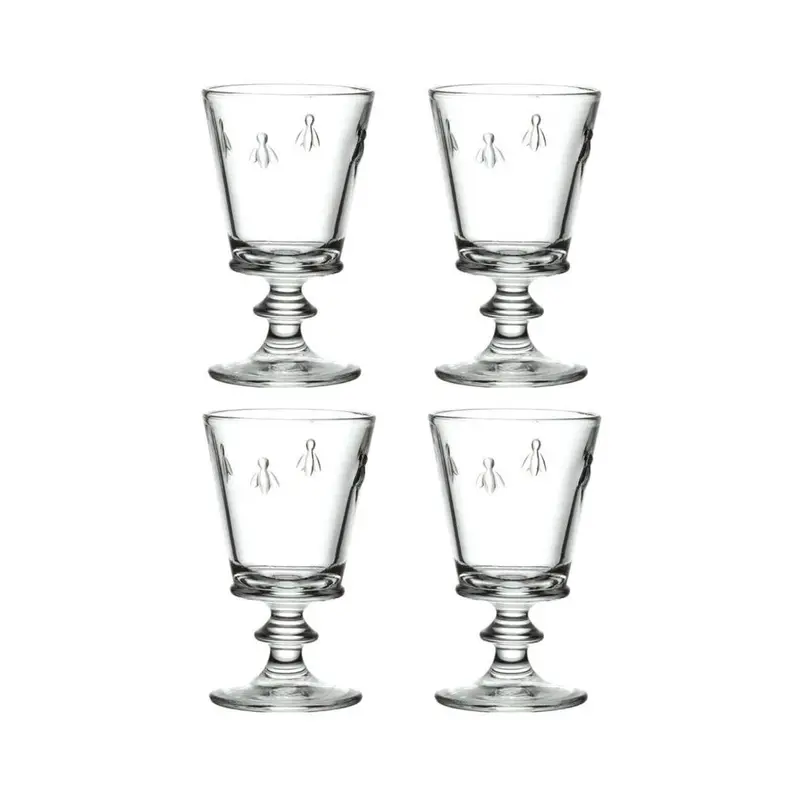 La Rochere Bee Motif Wine Glasses – Clear Glass 240Ml Set Of 4 1