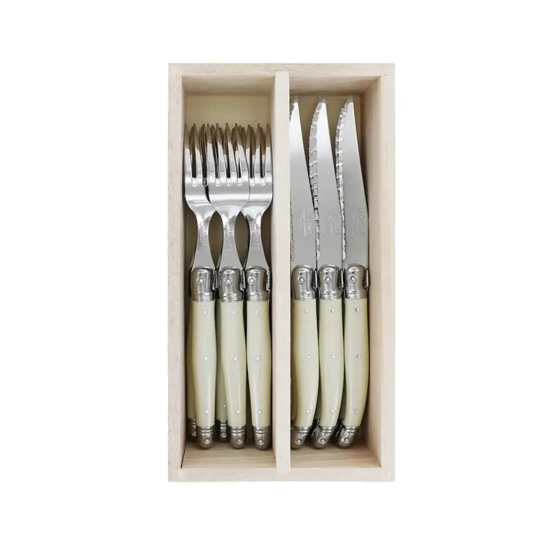 Laguiole Andre Verdier 12-Piece Stainless Steel Cutlery Set – Full Dinner Service 1