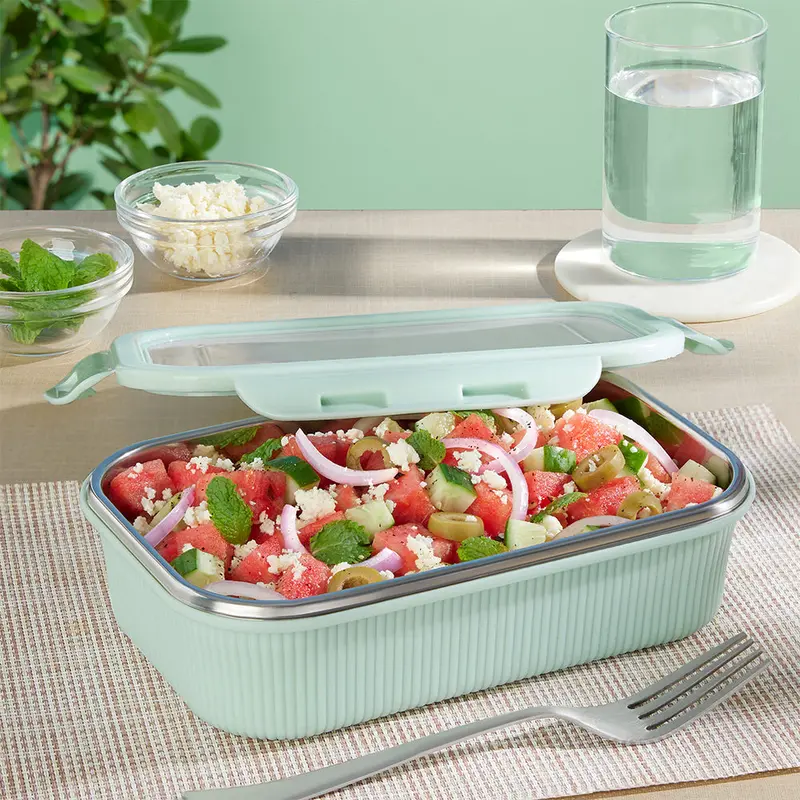 Larah Freshbyte Green Rectangular Food Box 1