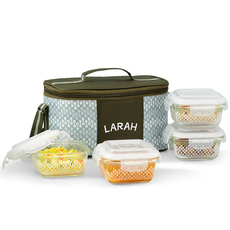 Larah Gracia Square Glass Meal Storage Box 1