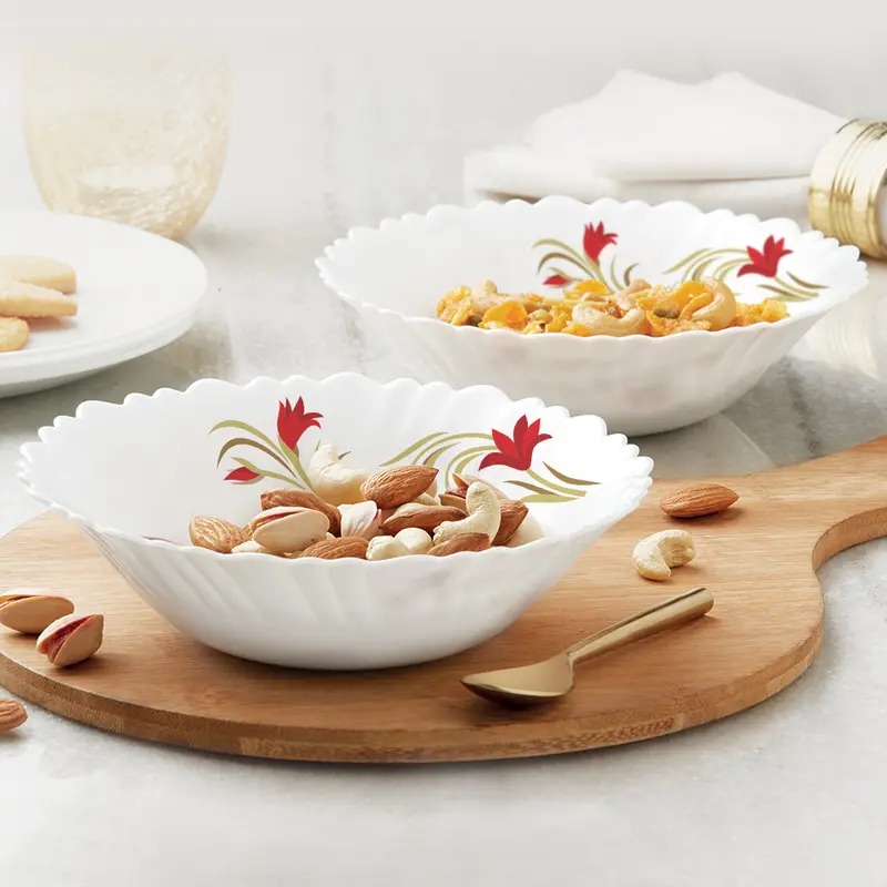 Larah Red Lily Multipurpose Bowl Set – 2-Pack 1