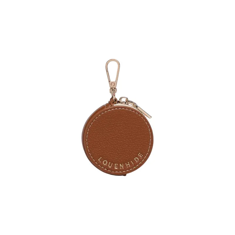 Louenhide Airlie Tan Leather Bag Charm With Gold-Tone Accents 1