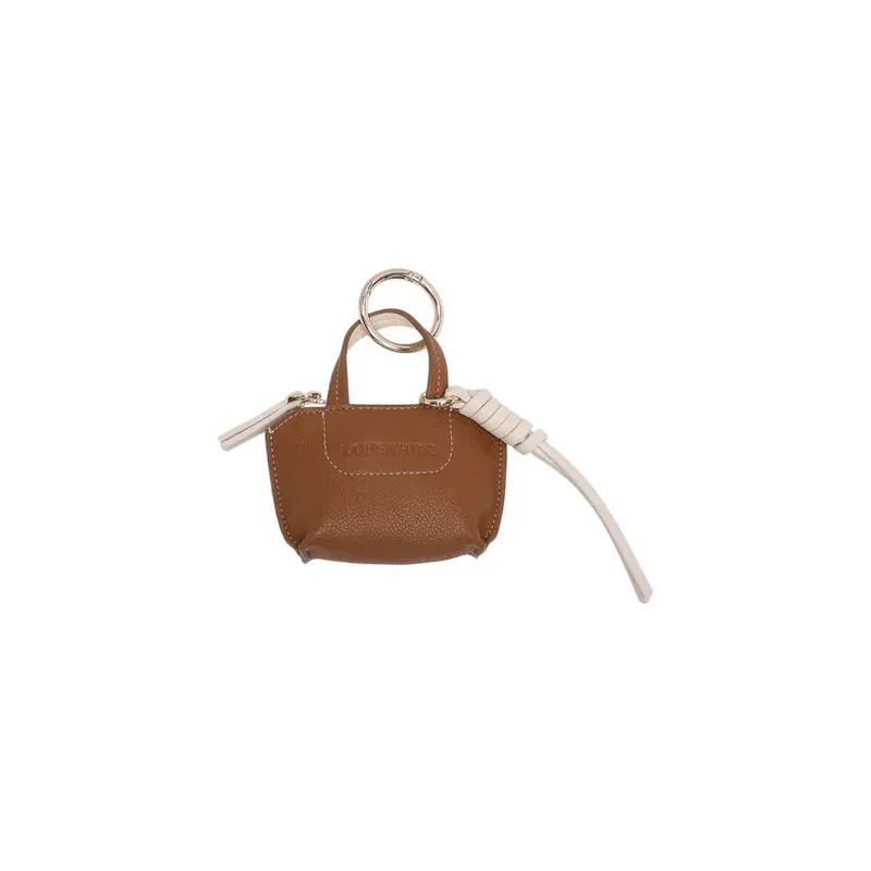 Louenhide Gina Tan Leather Bag Charm – Minimalist Design 1
