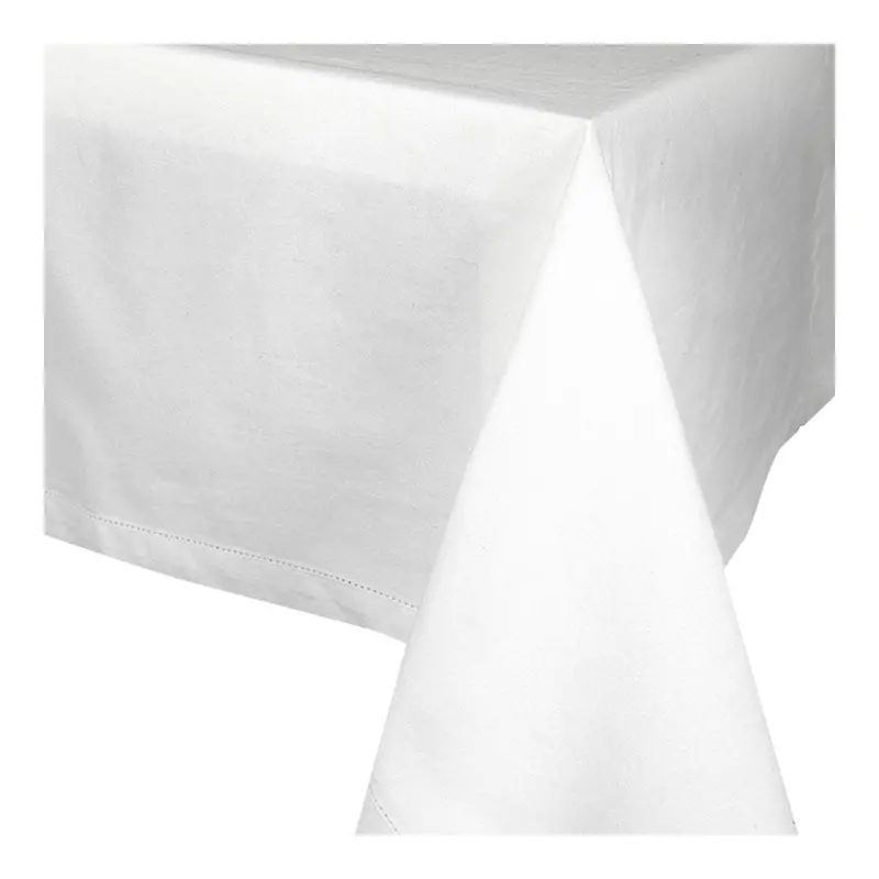 Madras Link Jetty Tablecloth – White, 180 X 280Cm Linen-Blend 1