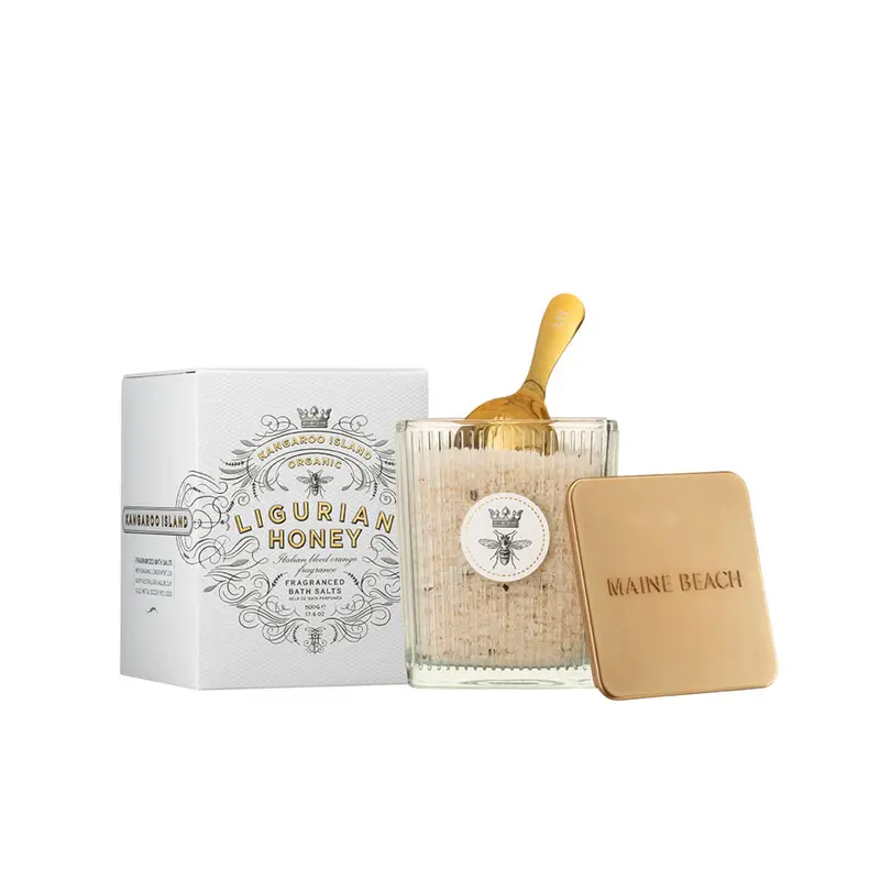 Maine Beach Ligurian Honey Bath Salts – 500G Soothing Herbal Bath Crystals 1