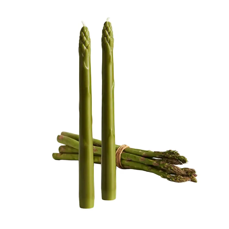 Maison Balzac Asparagus Bunch Scented Candles – Green, Set Of 4 1