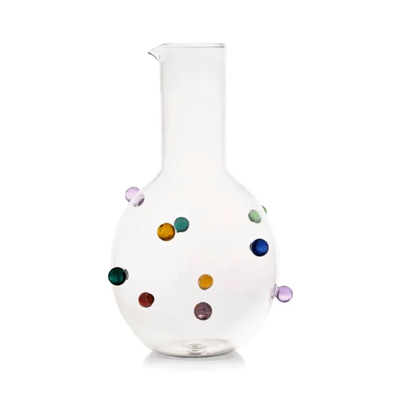 Maison Balzac Pomponette Carafe – Hand-Blown Glass, 1.7 L Capacity 1