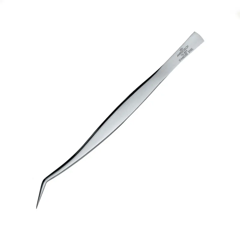 Marutolloy Offset Plating Tweezers – 6.1 In Ergonomic Stainless Steel Design 1