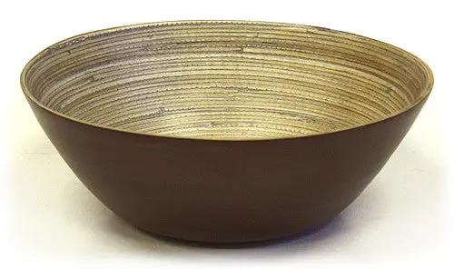 Matte Espresso Bamboo Serving Bowl – 14-Inch Round Simply Bamboo Design 1