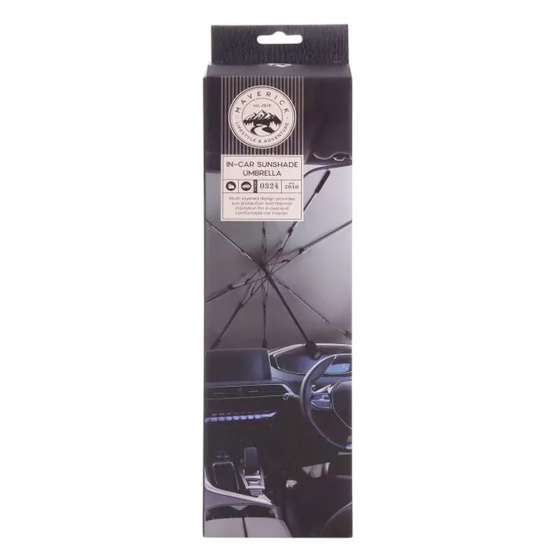 Maverick Compact Car Shade Umbrella – Black (8 × 7 × 33 Cm) 1