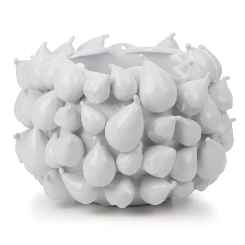 Mediterranean Market White Fig-Themed Ceramic Vase – 36 X 24Cm 1