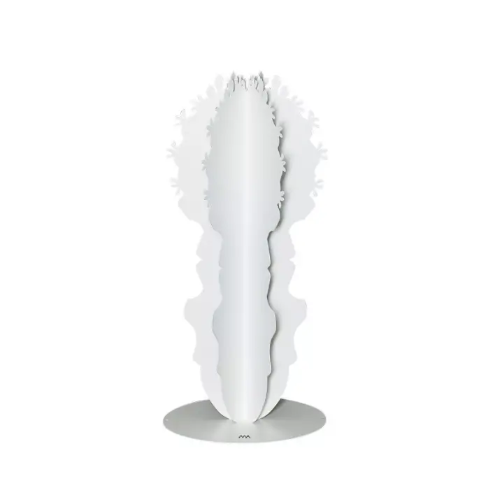 Medium Artificial Cactus In White – 51 Cm Lifelike Potted Plant 1