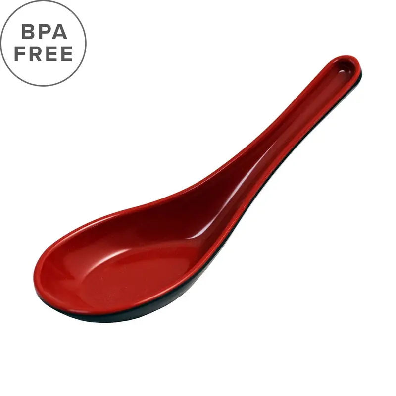 Melamine Red Renge Ramen Spoon – 5.75-Inch, Set Of 12 1