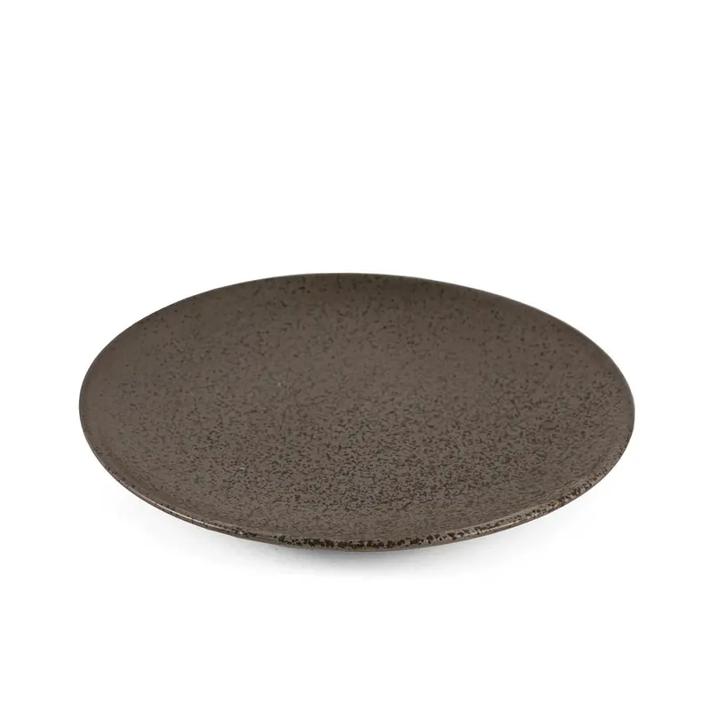 Metallic Gray & Black Speckled Appetizer Plate – 7" Diameter Round Dish 1