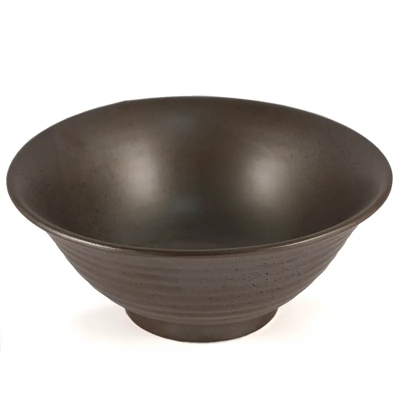 Metallic Gray & Black Speckled Noodle Bowl – 45 Fl Oz Capacity, 8.5" Diameter 1