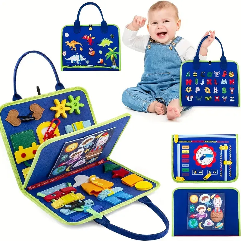 Montessori-Inspired Busy Board – Hands-On Toddler Learning Tool 1