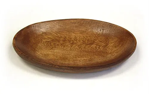 Mountain Woods 7.5" Organic Oval Acacia Charger Plate – Natural Serving Base 1