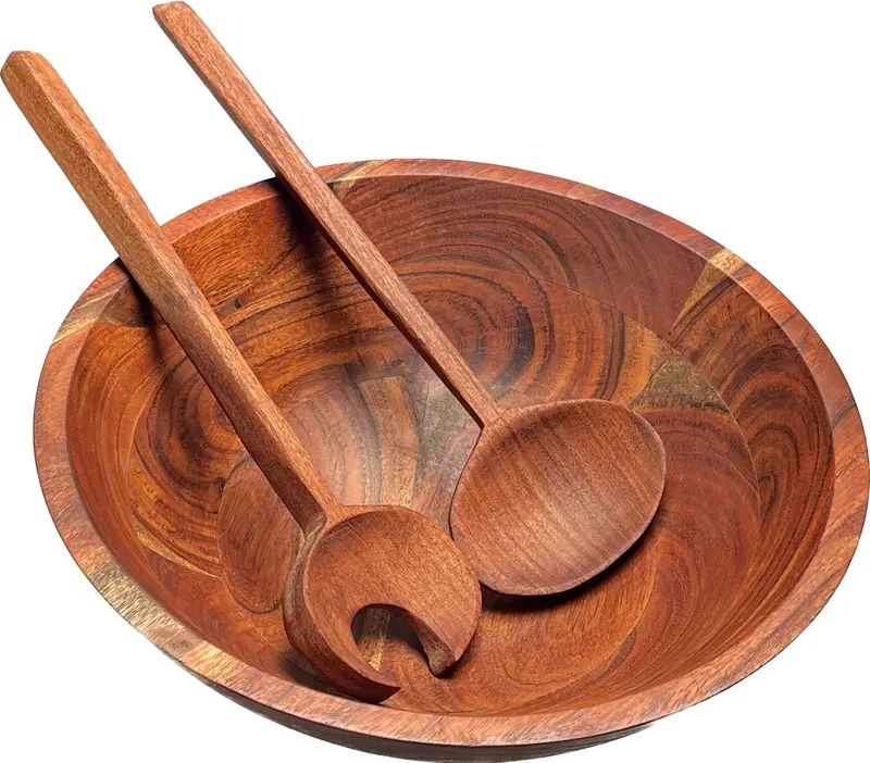 Mountain Woods Premium Acacia Salad Serving Utensils – Twin Set, 12-Inch 1