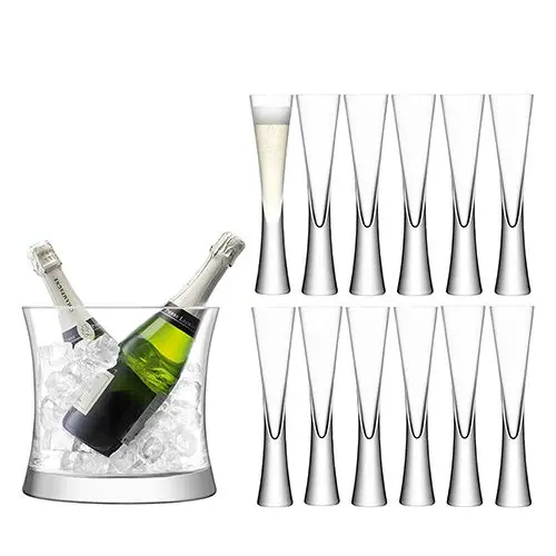 Moya Clear Glass Champagne Service Set – 13 Pieces 1