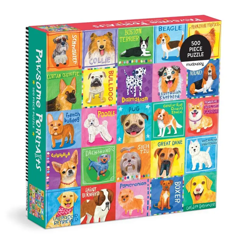 Mudpuppy Pawsome Portraits 500-Piece Family Jigsaw Puzzle 1