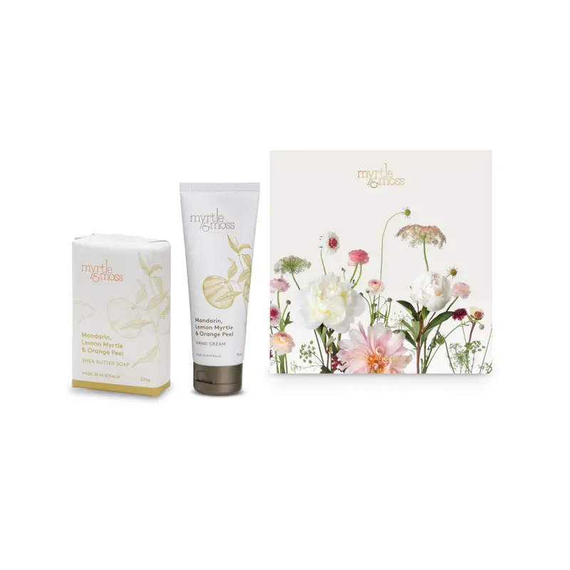 Myrtle And Moss Garden Whimsy Hand Care Duo – Nourishing Soap & Cream Set 1
