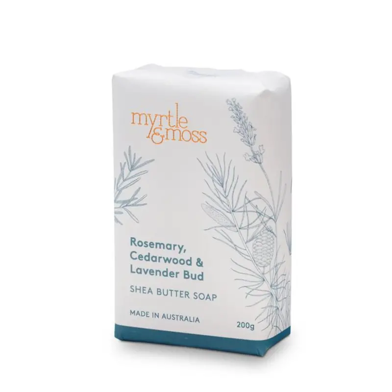 Myrtle And Moss Lavender, Rosemary & Cedarwood Shea Butter Soap 1