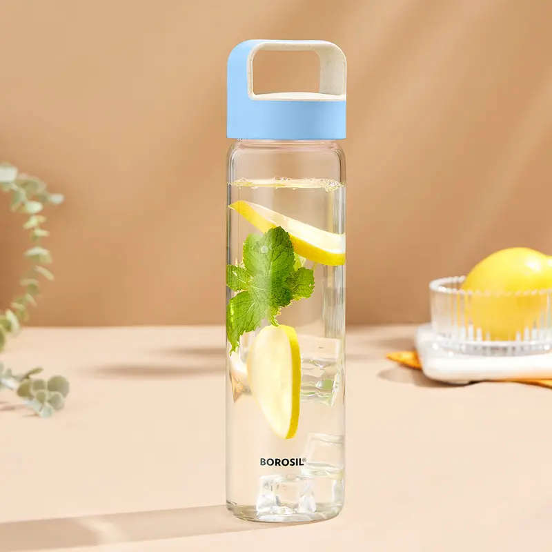 Neo Borosilicate Glass Bottle – Clear, Heat-Resistant, Microwave-Safe Storage Vessel 1