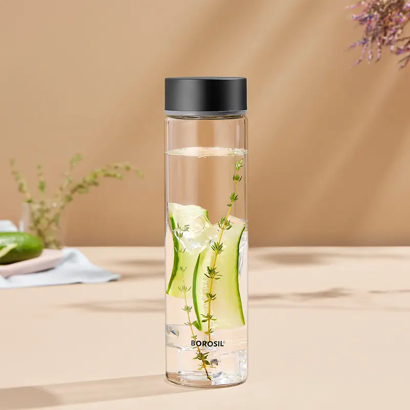 Neo Clear Borosilicate Glass Beverage Bottle 1