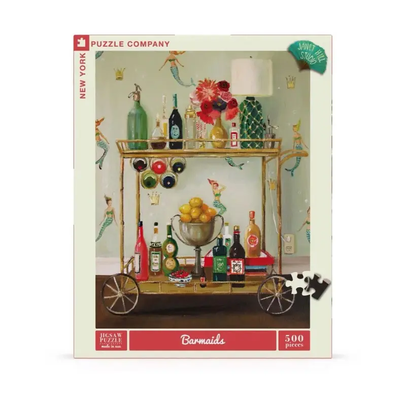 New York Puzzle Co. Barmaids Art Puzzle – 500-Piece Janet Hill Illustration 1