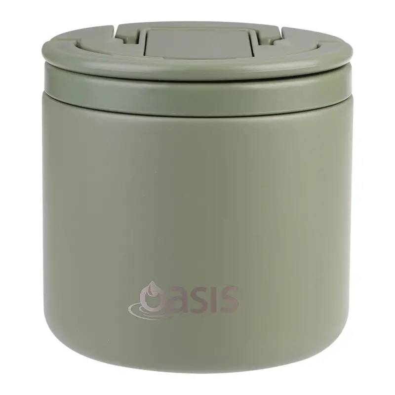 Oasis 500Ml Insulated Olive Green Food Flask – Double-Wall Vacuum Design 1