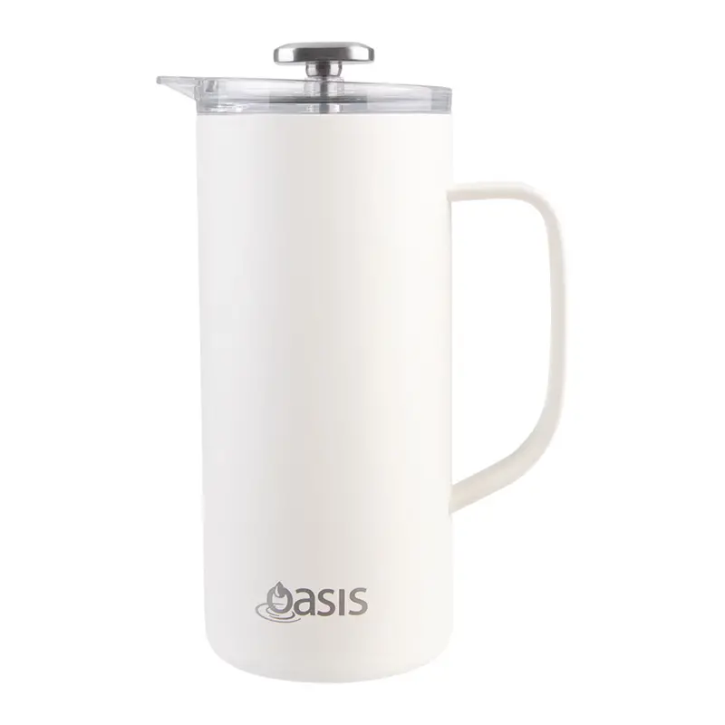 Oasis Alabaster 600Ml Double-Wall Stainless Steel French Press 1